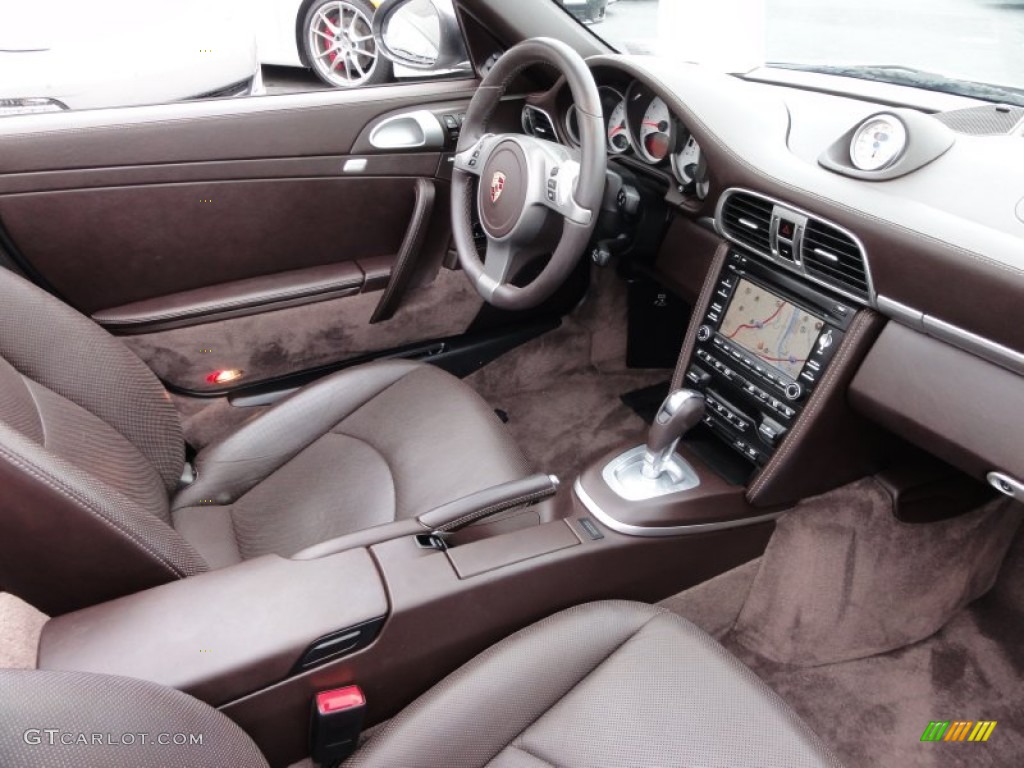 Cocoa Natural Leather Interior 2009 Porsche 911 Carrera S Cabriolet Photo #65536341