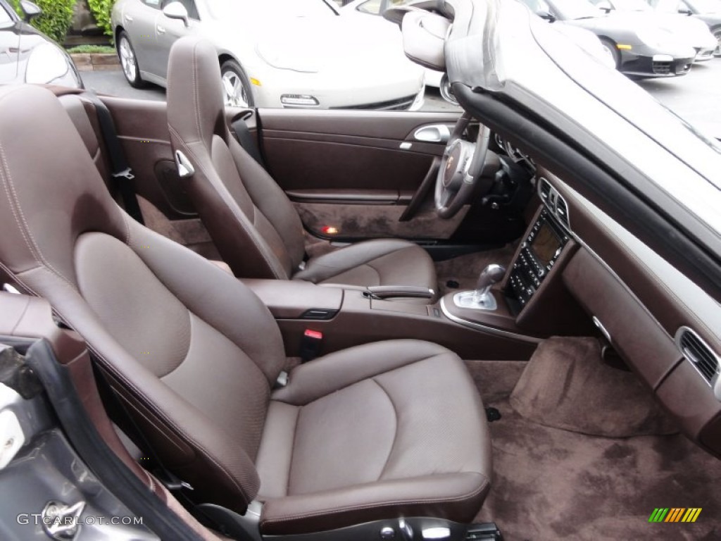 Cocoa Natural Leather Interior 2009 Porsche 911 Carrera S Cabriolet Photo #65536350