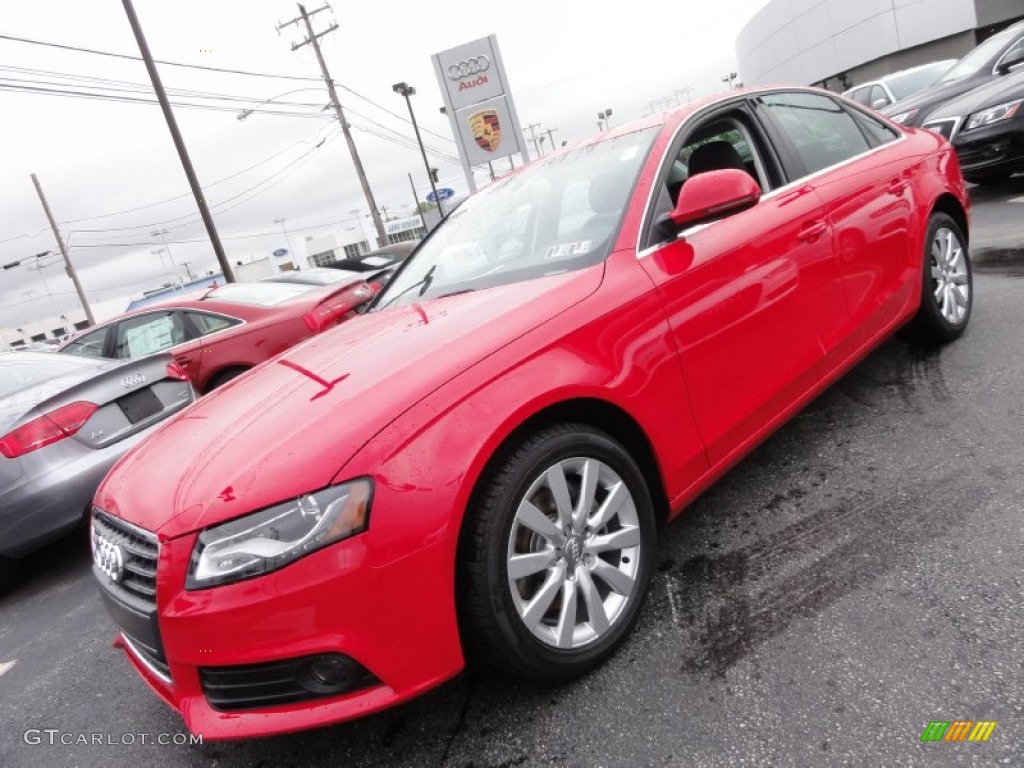 2009 A4 2.0T Premium quattro Sedan - Brilliant Red / Black photo #3