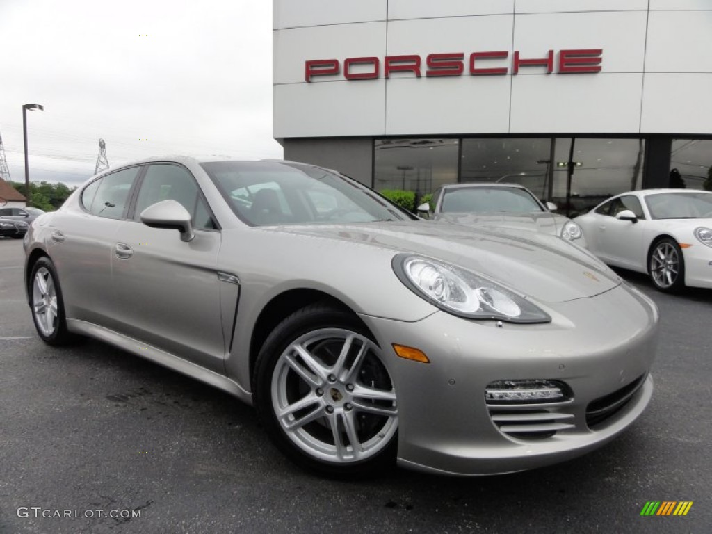 Platinum Silver Metallic 2011 Porsche Panamera 4 Exterior Photo #65536878