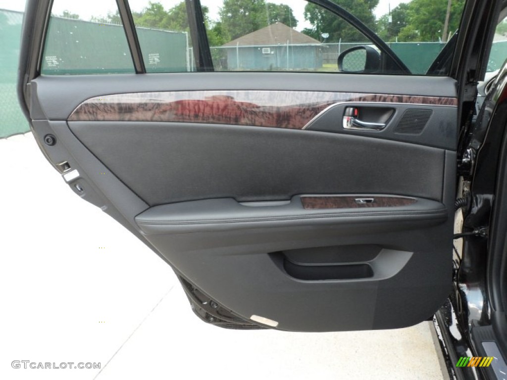 2012 Toyota Avalon Limited Black/Bordeaux Door Panel Photo #65536941