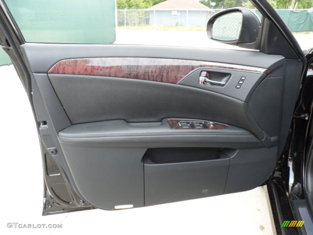 2012 Toyota Avalon Limited Black/Bordeaux Door Panel Photo #65536959