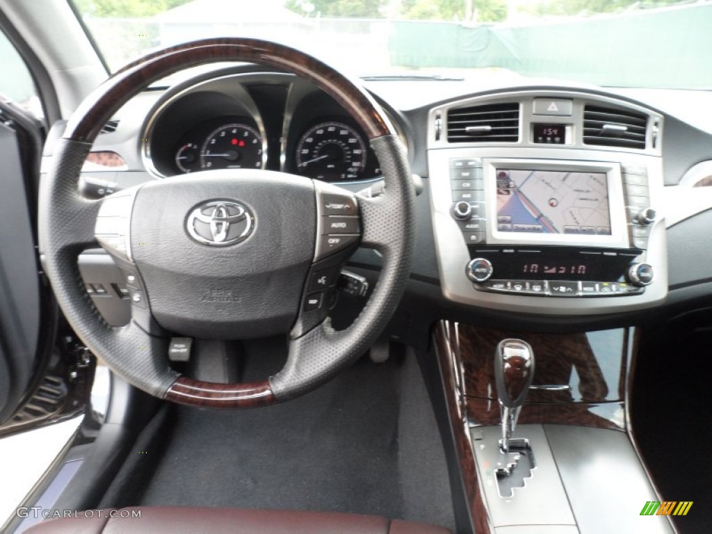 2012 Toyota Avalon Limited Black/Bordeaux Dashboard Photo #65537001