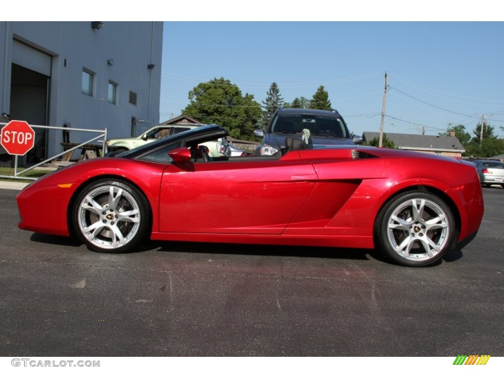 Rosso Vik 2008 Lamborghini Gallardo Spyder Exterior Photo #65539311
