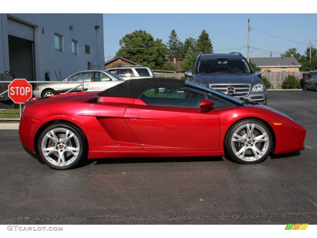 Rosso Vik 2008 Lamborghini Gallardo Spyder Exterior Photo #65539347