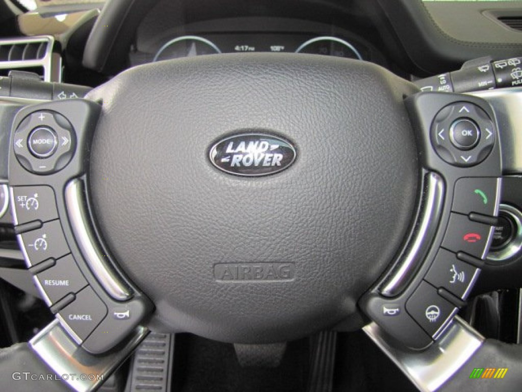 2011 Land Rover Range Rover HSE Jet Black/Jet Black Steering Wheel Photo #65539374