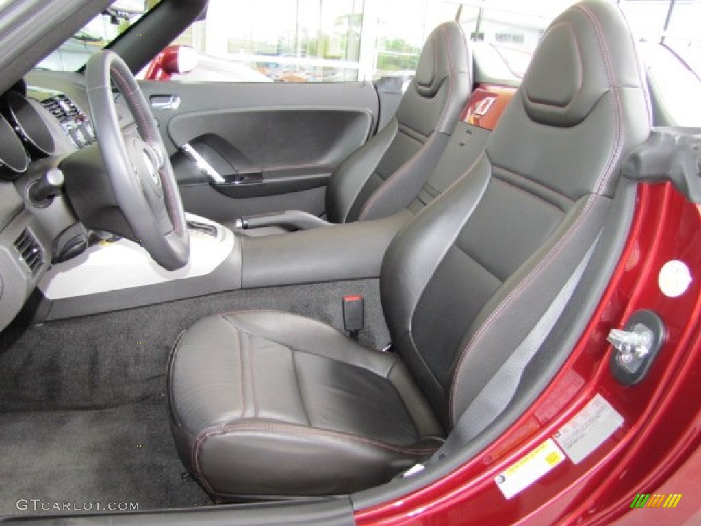 Black Interior 2009 Saturn Sky Ruby Red Special Edition Roadster Photo #65540355