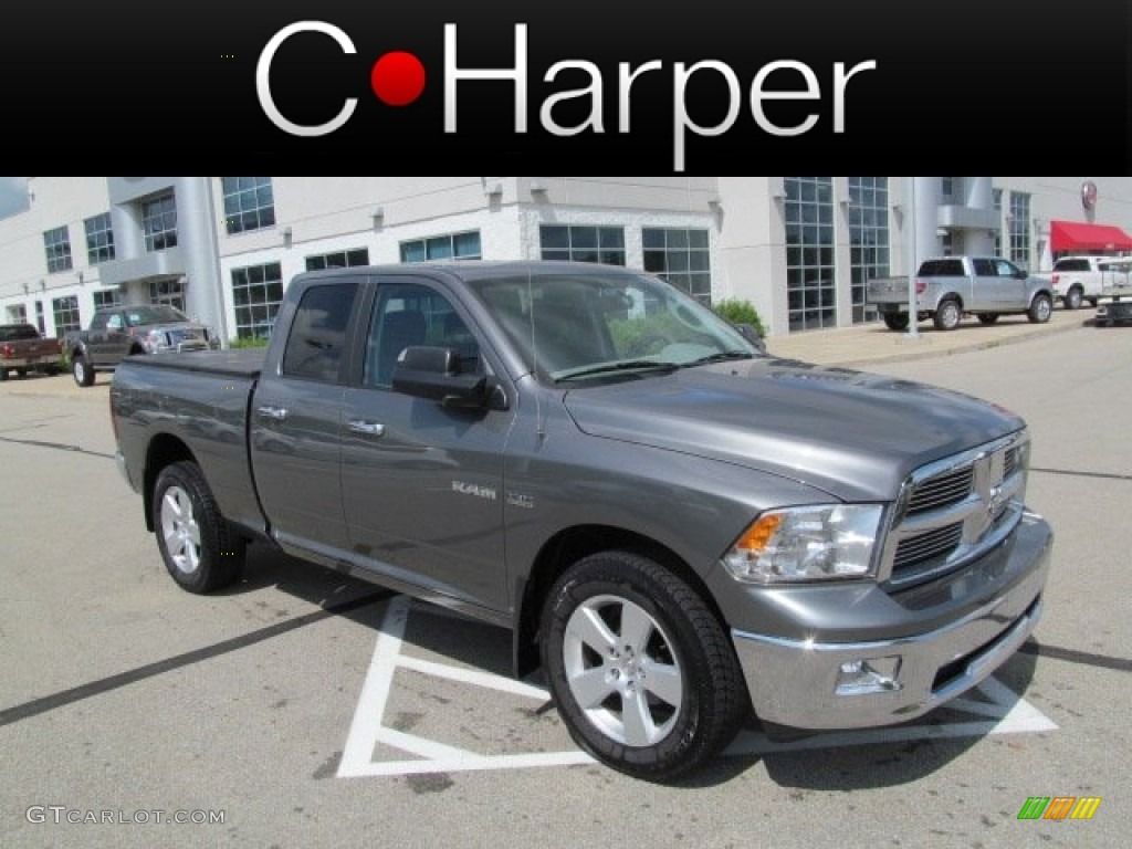 2010 Ram 1500 Big Horn Quad Cab 4x4 - Mineral Gray Metallic / Dark Slate/Medium Graystone photo #1