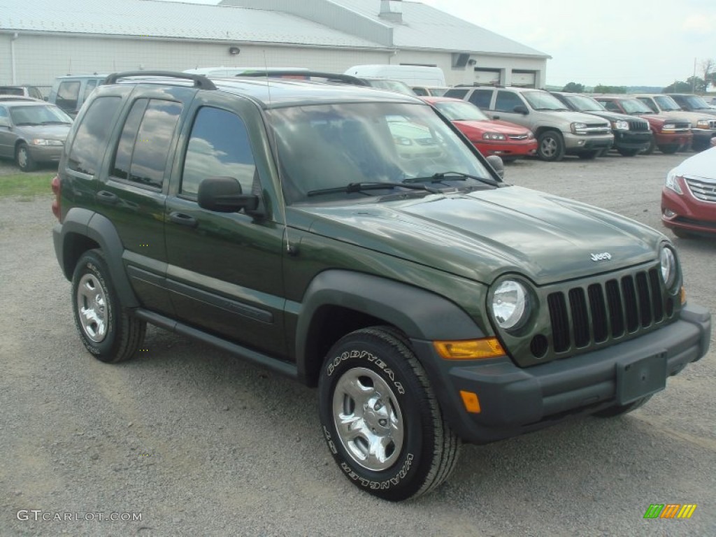 Jeep Green Metallic 2007 Jeep Liberty Sport 4x4 Exterior Photo #65540886