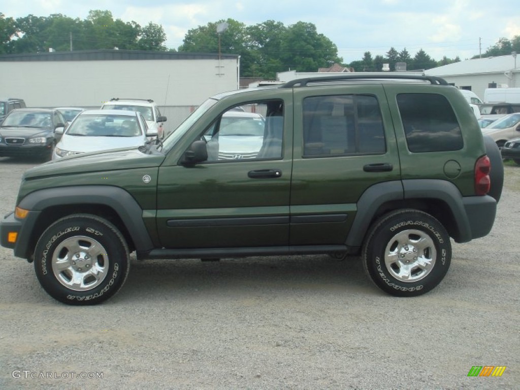 Jeep Green Metallic 2007 Jeep Liberty Sport 4x4 Exterior Photo #65540952