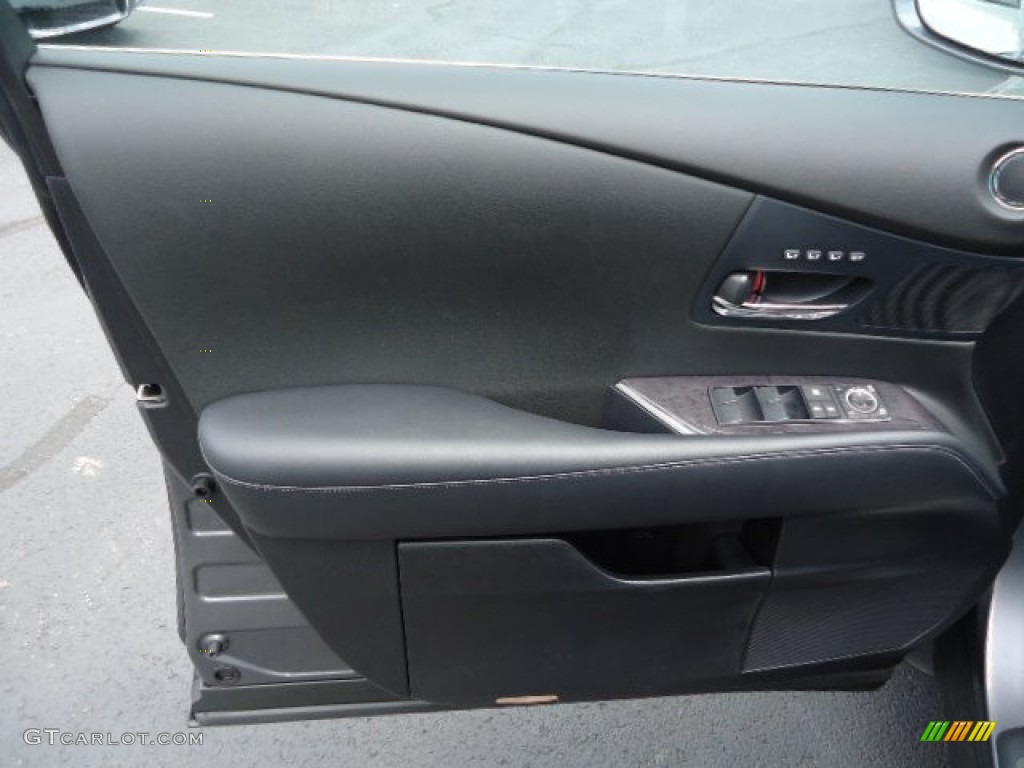 2013 Lexus RX 350 AWD Black/Ebony Birds Eye Maple Door Panel Photo #65542302