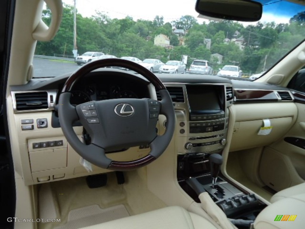 2013 Lexus LX 570 Parchment/Mahogany Accents Dashboard Photo #65542515