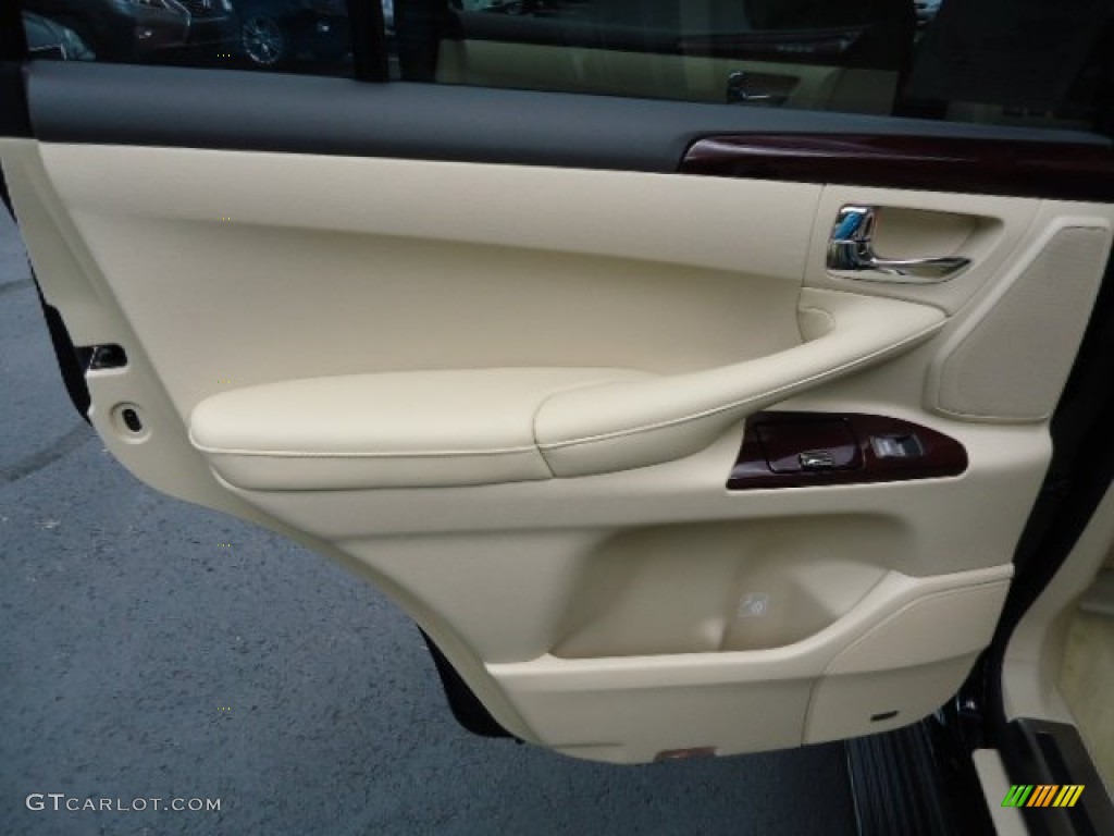 2013 Lexus LX 570 Parchment/Mahogany Accents Door Panel Photo #65542521
