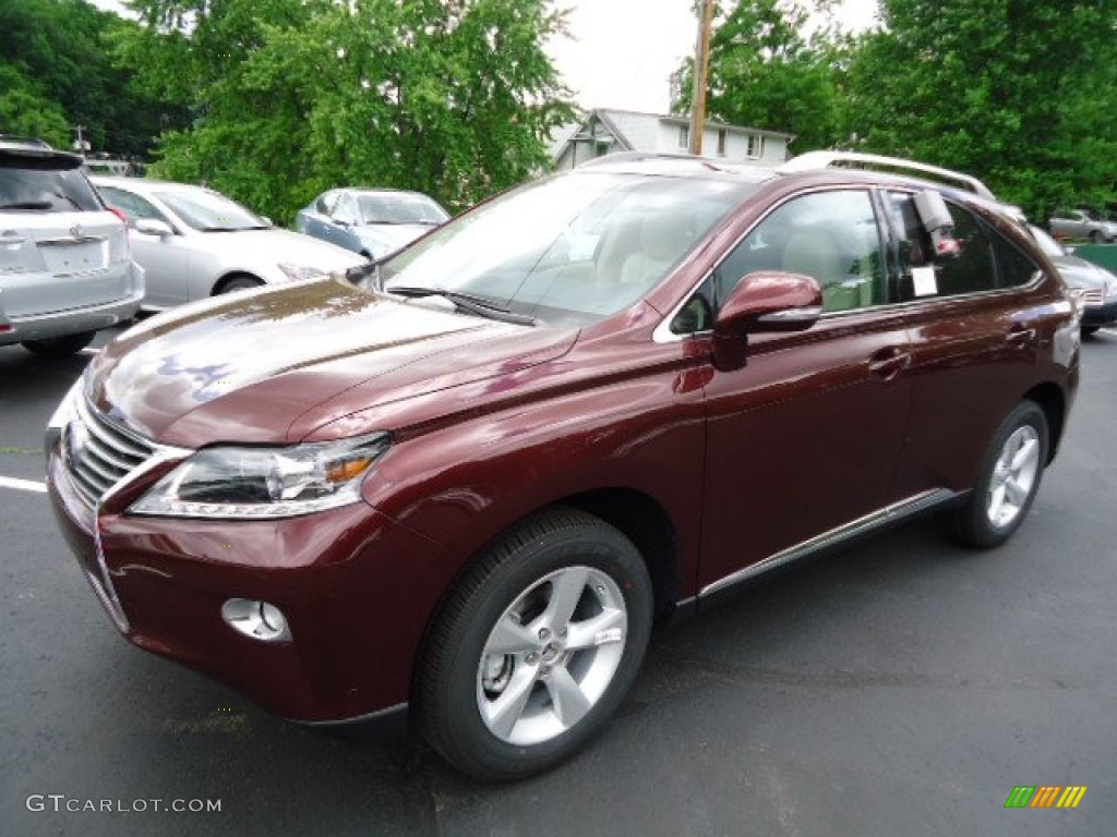 2013 RX 350 AWD - Claret Red Mica / Parchment/Espresso Birds Eye Maple photo #8