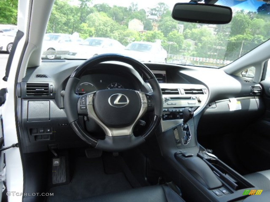 2013 Lexus RX 450h AWD Black/Ebony Birds Eye Maple Dashboard Photo #65543082