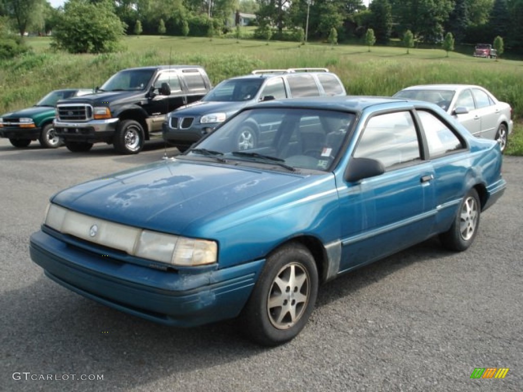 Cayman Green Metallic 1993 Mercury Topaz GS Coupe Exterior Photo #65543469
