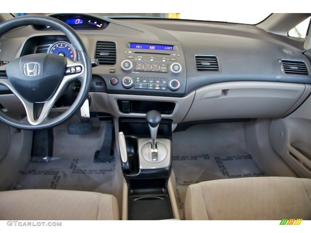 2010 Honda Civic LX Sedan Beige Dashboard Photo #65544789
