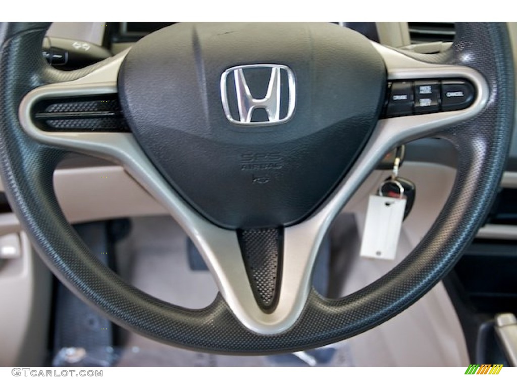2010 Honda Civic LX Sedan Beige Steering Wheel Photo #65544819