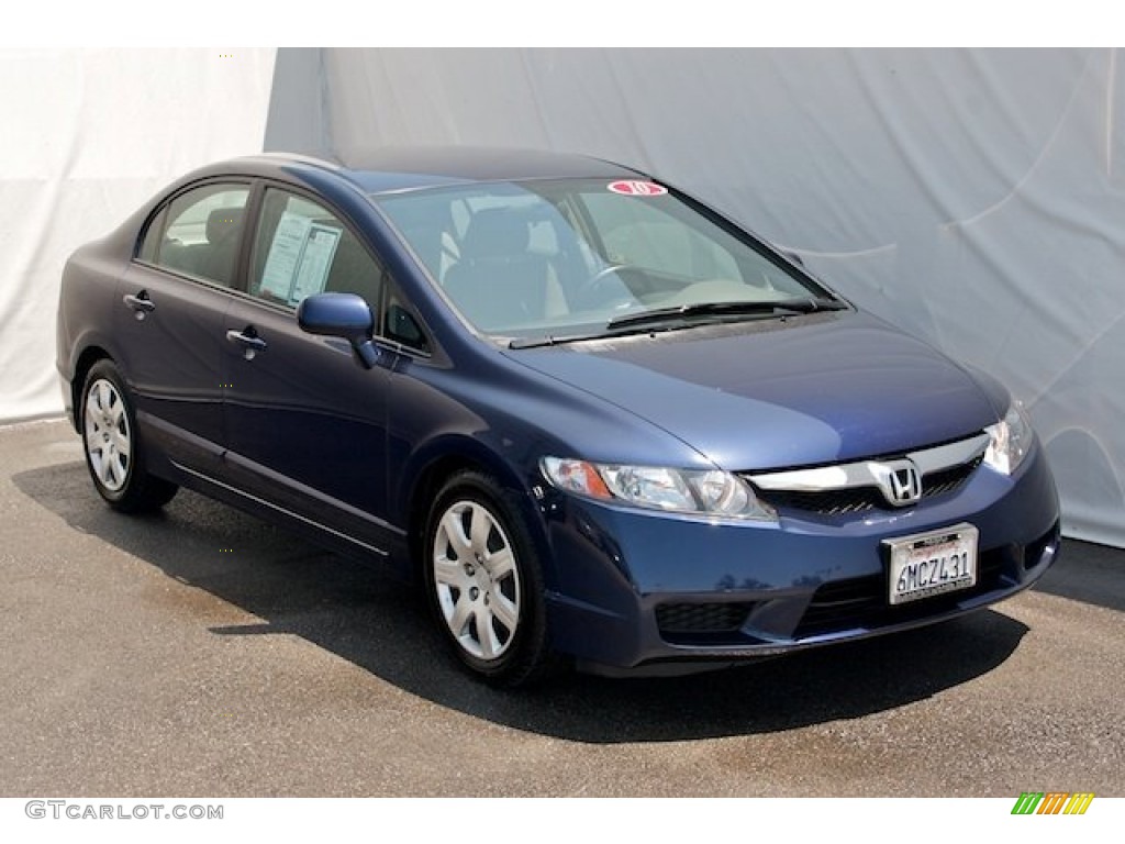 2010 Civic LX Sedan - Royal Blue Pearl / Gray photo #6