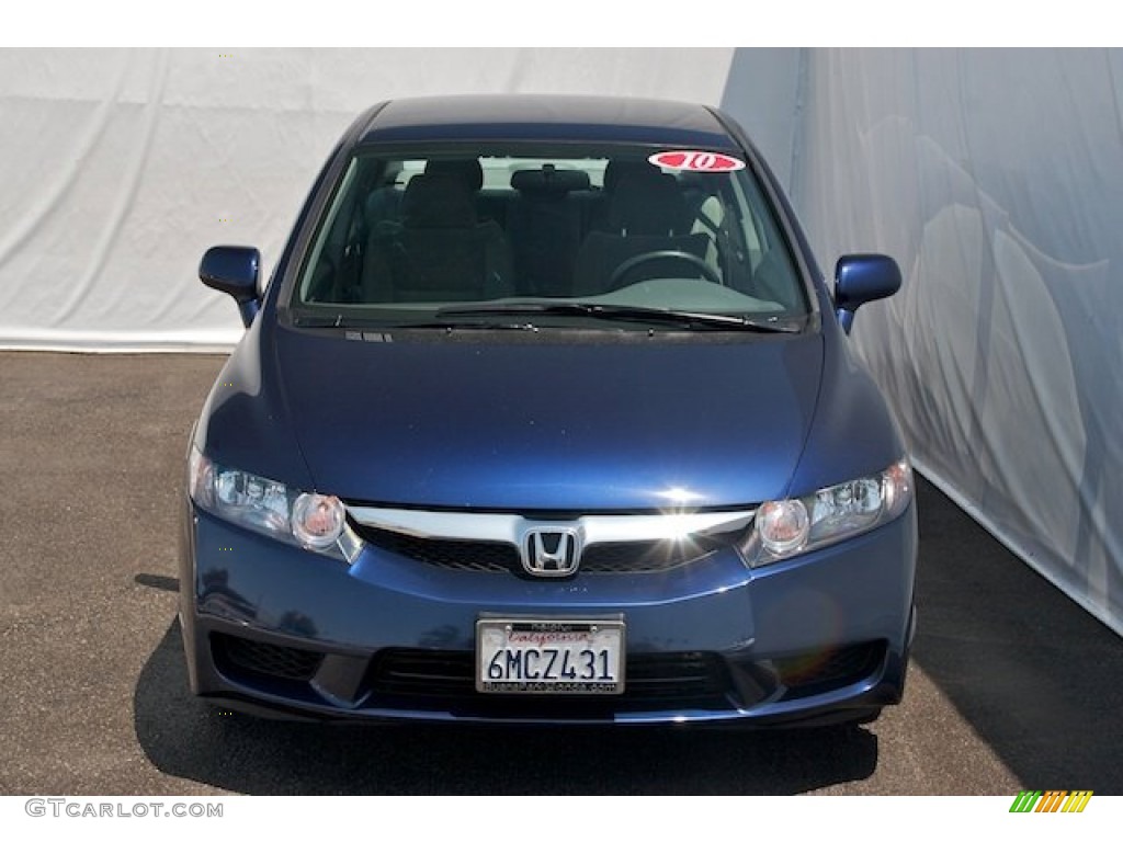 2010 Civic LX Sedan - Royal Blue Pearl / Gray photo #7