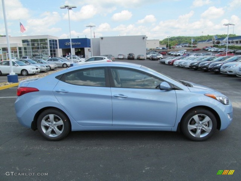 2013 Elantra GLS - Blue Sky Metallic / Beige photo #2