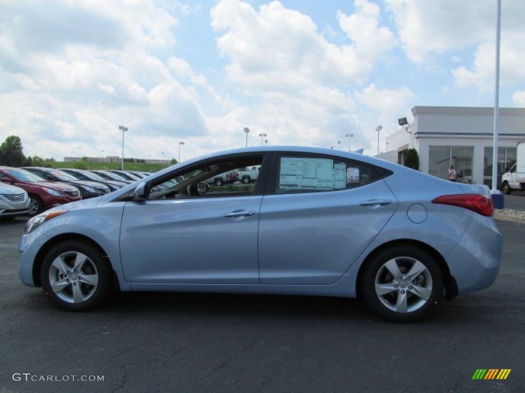 2013 Elantra GLS - Blue Sky Metallic / Beige photo #3