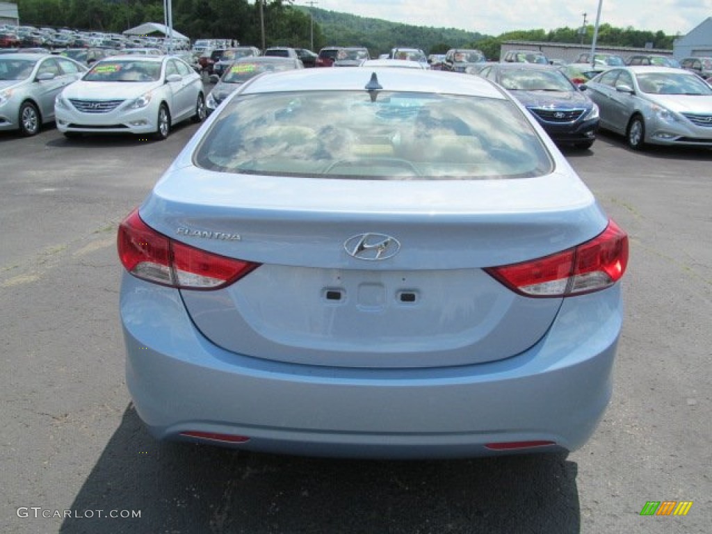 2013 Elantra GLS - Blue Sky Metallic / Beige photo #4