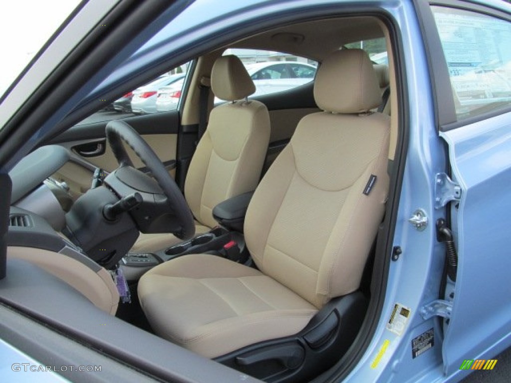 2013 Elantra GLS - Blue Sky Metallic / Beige photo #5