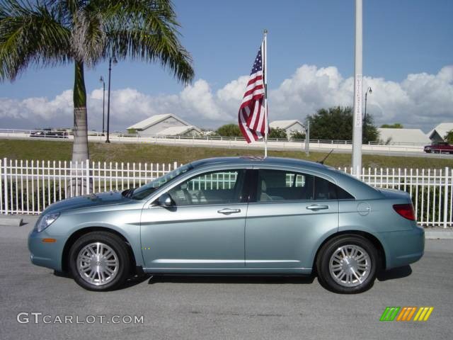 2008 Sebring Touring Sedan - Clearwater Blue Pearl / Dark Khaki/Light Graystone photo #3