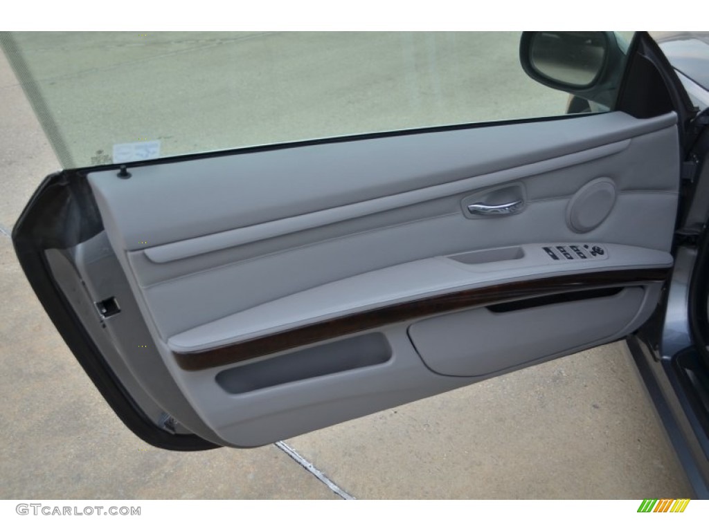 2010 BMW 3 Series 328i Convertible Gray Dakota Leather Door Panel Photo #65547978