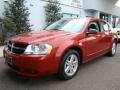 2008 Inferno Red Crystal Pearl Dodge Avenger SXT  photo #2
