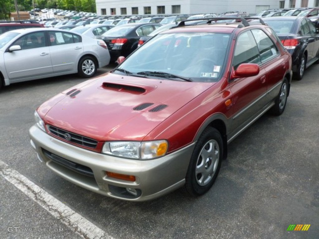 2000 Impreza Outback Sport Wagon - Sedona Red Pearl / Gray photo #3