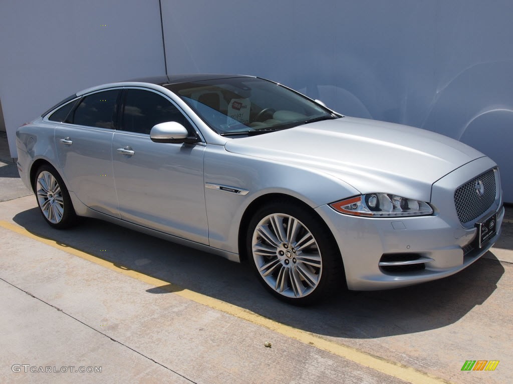 2011 XJ XJ Supercharged - Liquid Silver Metallic / Jet Black/Ivory photo #2