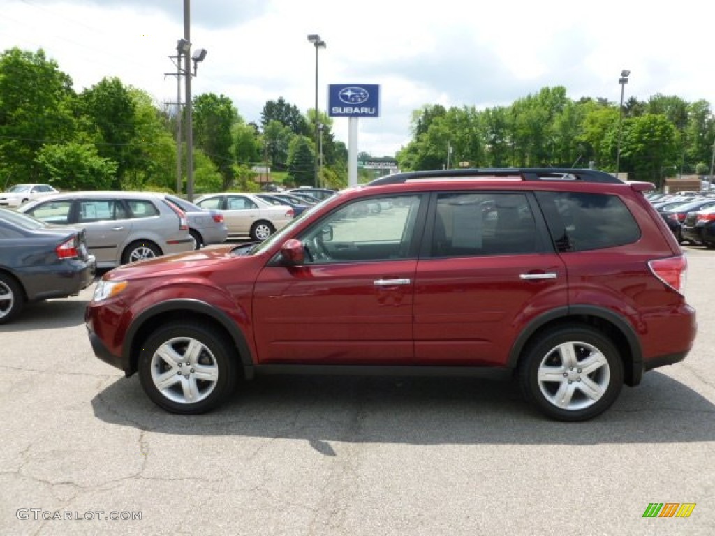 2009 Forester 2.5 X L.L.Bean Edition - Camellia Red Pearl / Black photo #4