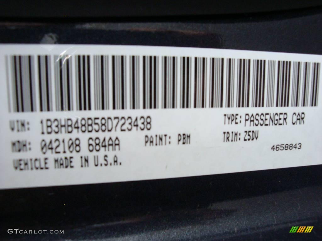 2008 Caliber SXT - Steel Blue Metallic / Dark Slate Gray photo #15