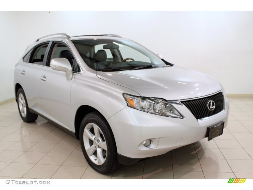 2010 RX 350 AWD - Tungsten Silver Pearl / Black/Brown Walnut photo #1