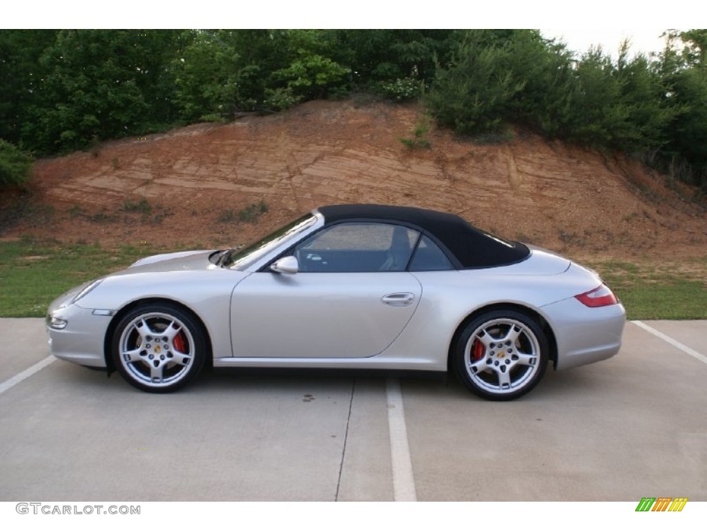 Arctic Silver Metallic 2008 Porsche 911 Carrera 4S Cabriolet Exterior Photo #65556104