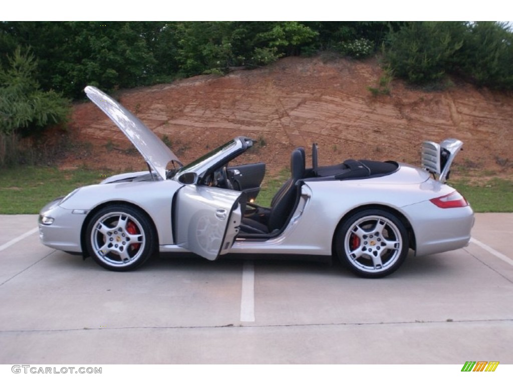 Arctic Silver Metallic 2008 Porsche 911 Carrera 4S Cabriolet Exterior Photo #65556146