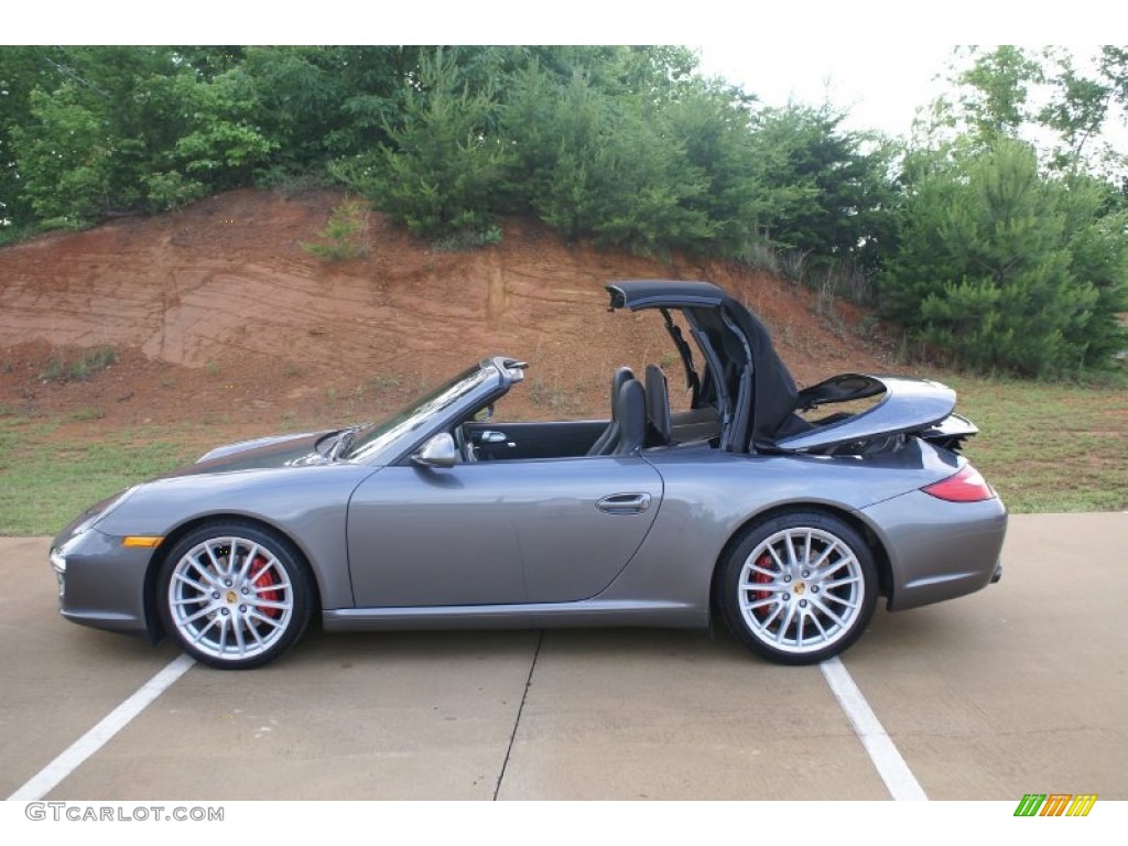 Meteor Grey Metallic 2009 Porsche 911 Carrera S Cabriolet Exterior Photo #65556410