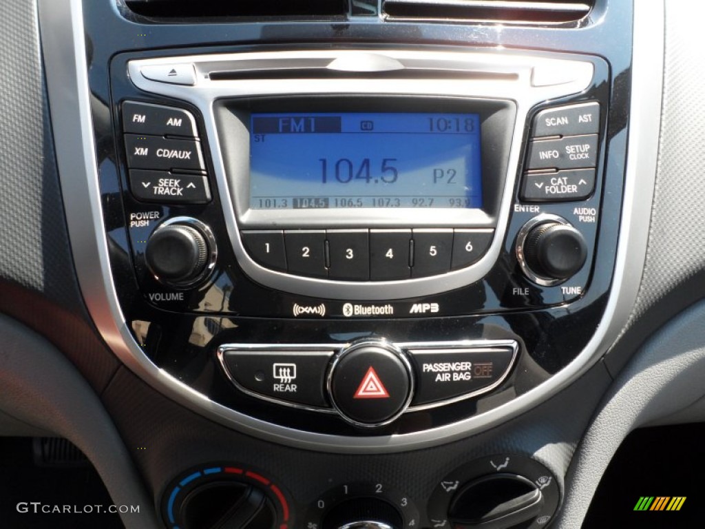 2012 Accent GLS 4 Door - Cyclone Gray / Gray photo #38