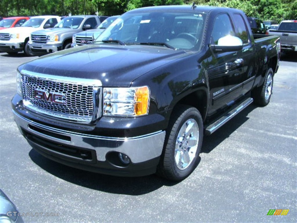 2012 Sierra 1500 SLT Extended Cab 4x4 - Onyx Black / Ebony photo #1