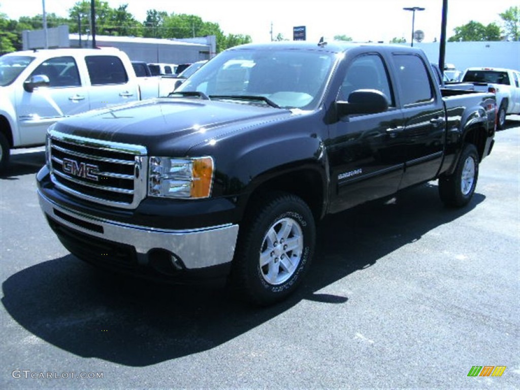 2012 Sierra 1500 SLE Crew Cab 4x4 - Onyx Black / Ebony photo #1