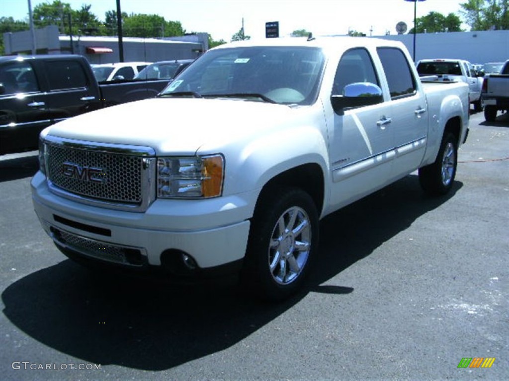 2012 Sierra 1500 Denali Crew Cab 4x4 - White Diamond Tricoat / Cocoa/Light Cashmere photo #1