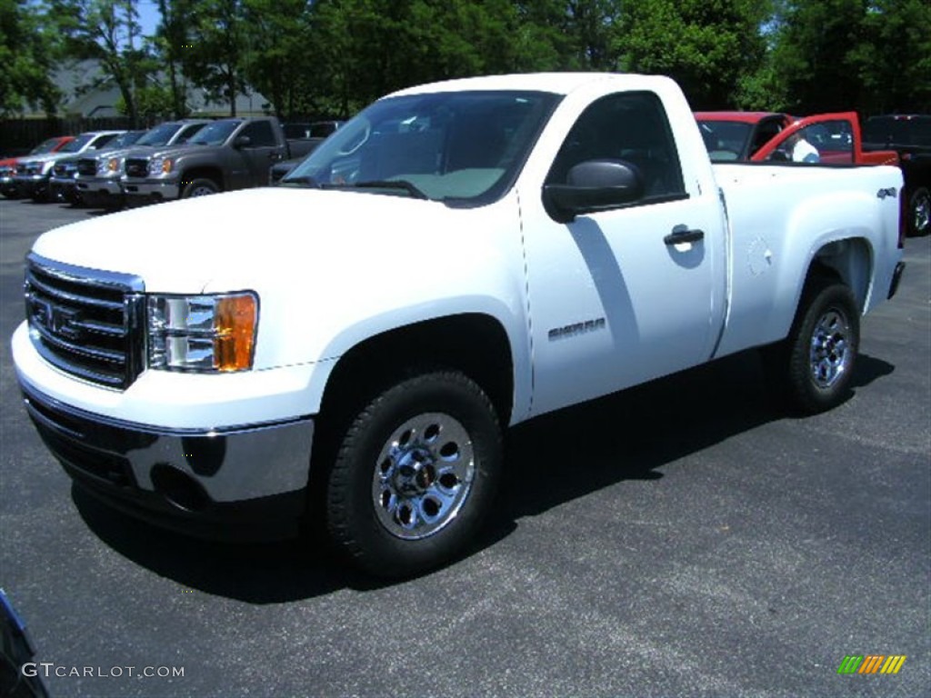 2012 Sierra 1500 Regular Cab 4x4 - Summit White / Dark Titanium photo #1