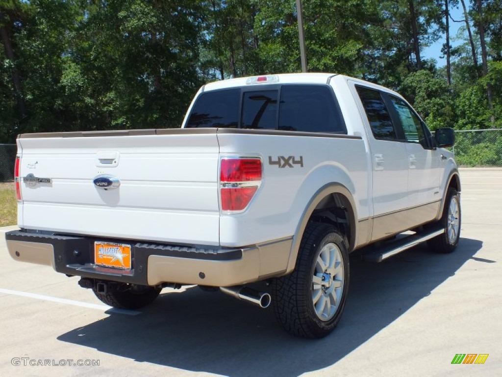 2012 F150 King Ranch SuperCrew 4x4 - White Platinum Metallic Tri-Coat / King Ranch Chaparral Leather photo #5