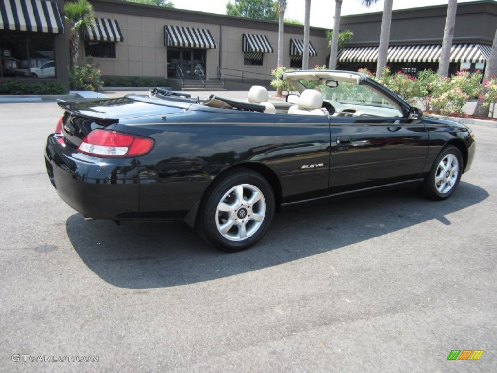 2001 Solara SE V6 Convertible - Black Sand Pearl / Ivory photo #10