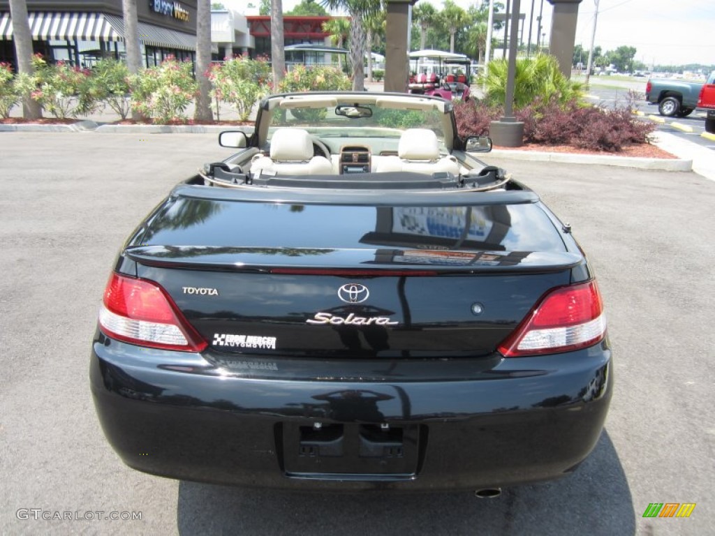 2001 Solara SE V6 Convertible - Black Sand Pearl / Ivory photo #14