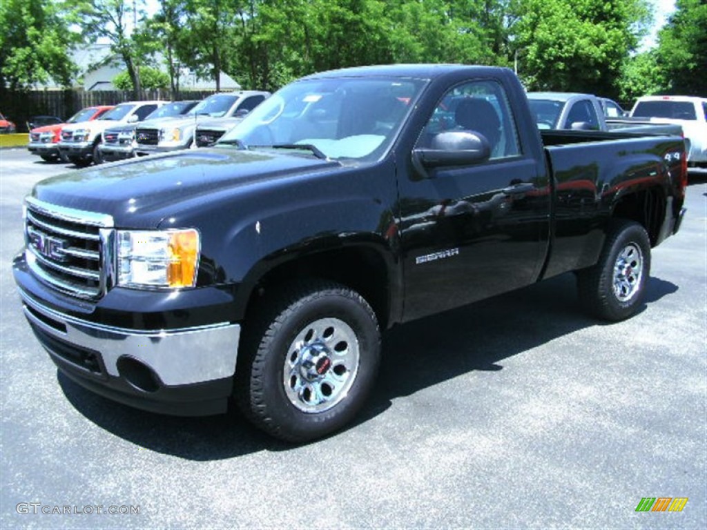 2012 Sierra 1500 Regular Cab 4x4 - Onyx Black / Dark Titanium photo #1