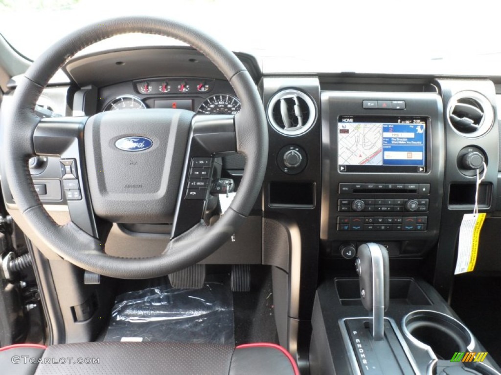 2012 Ford F150 FX2 SuperCrew FX Sport Appearance Black/Red Dashboard Photo #65561963