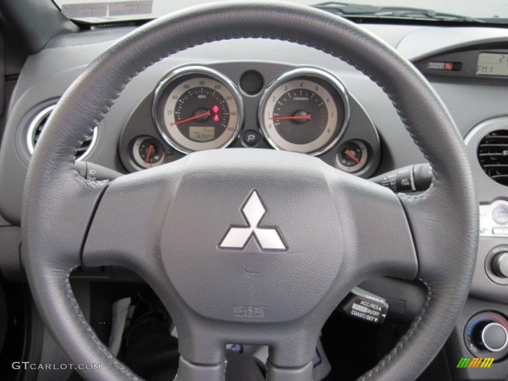 2012 Mitsubishi Eclipse Spyder GS Sport Dark Charcoal Steering Wheel Photo #65564204